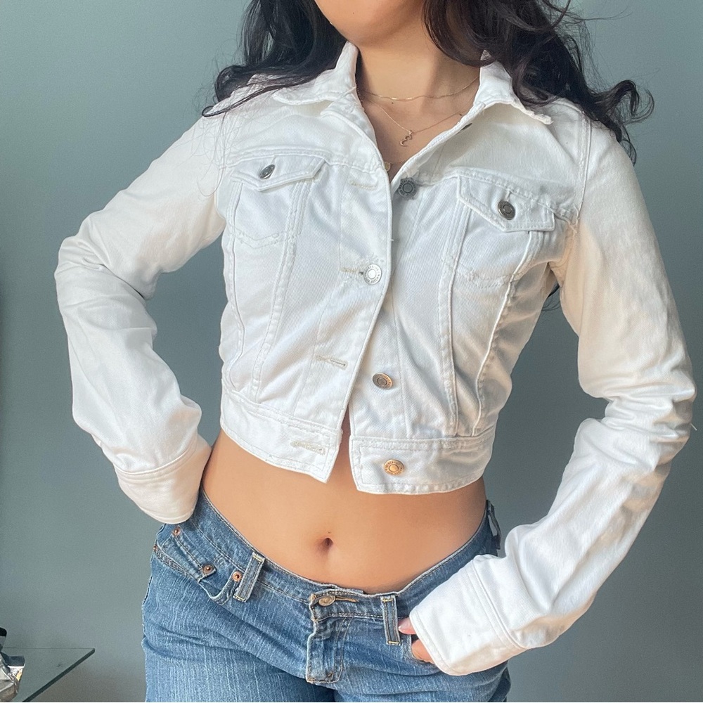 Abercrombie & Fitch Cream Cotton Jacket